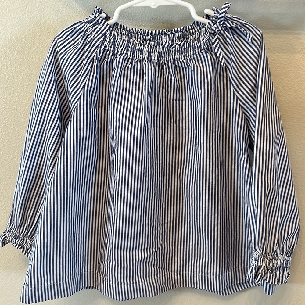 Crewcuts tunic, blue and white stripes size 7